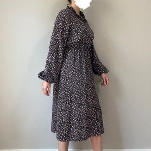 SHEIN Notched Ditsy Floral A-Line Dress